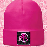 HF pink out beaniE
